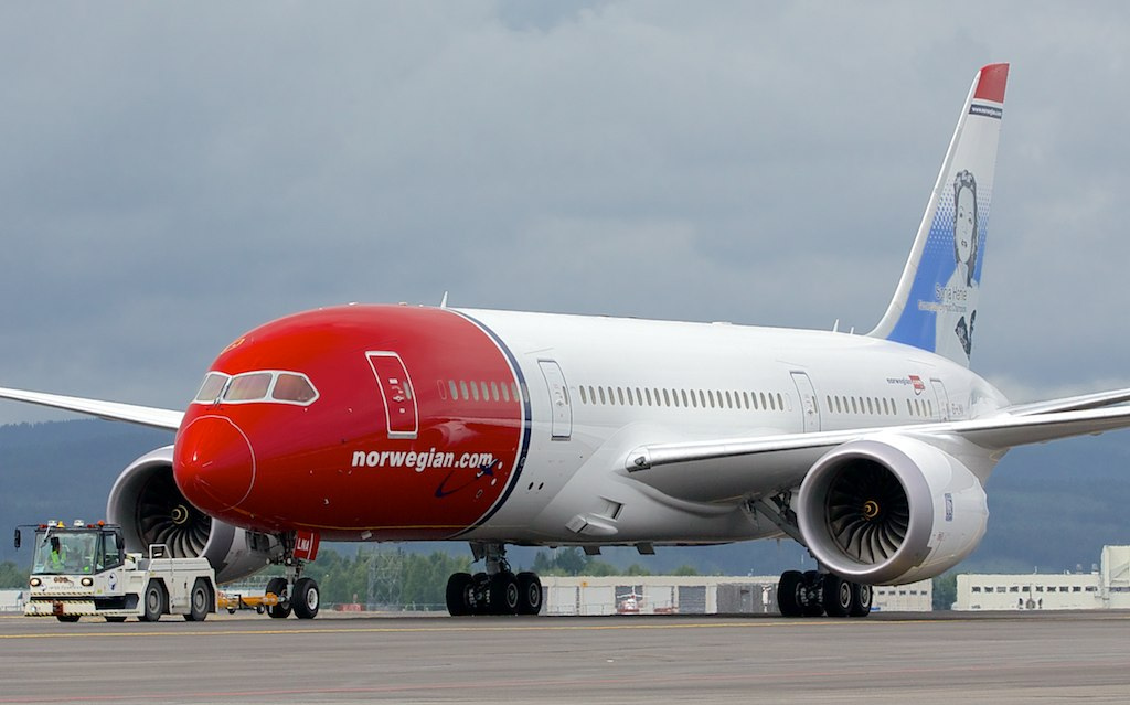 самолет boeing лоукостера Norwegian Air
